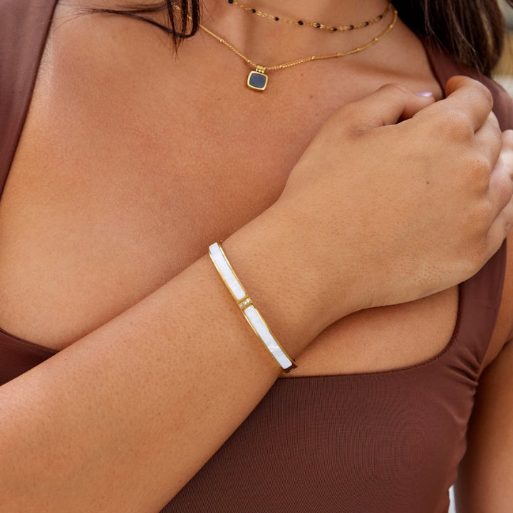 Bracelet en or blanc Sahara